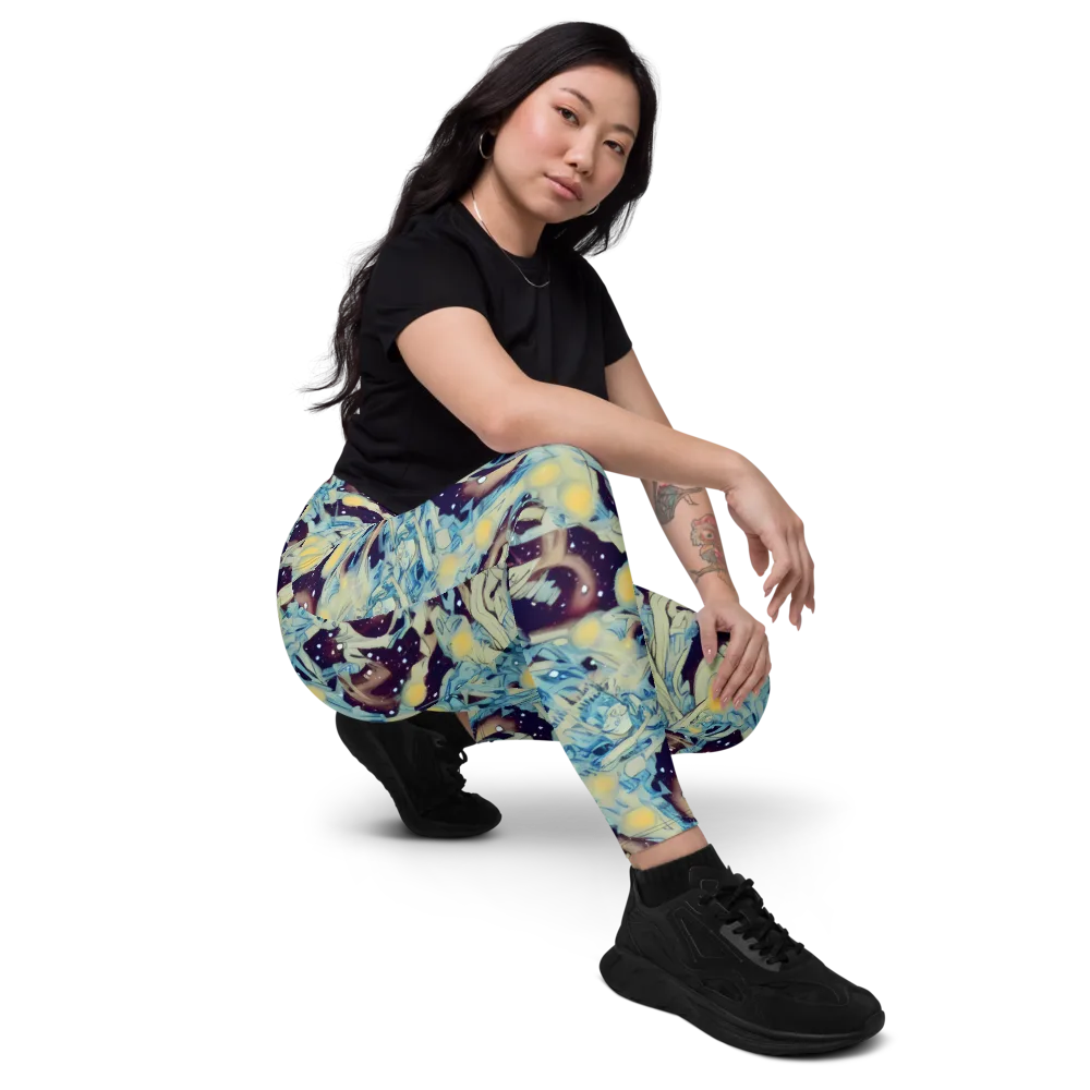 Celestial Fossil on Leggings with Pockets — Right Front