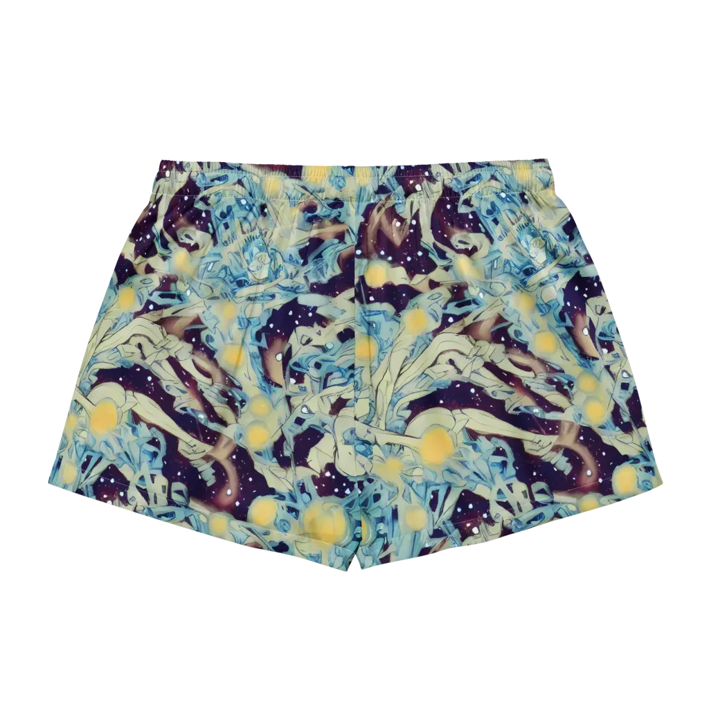 Celestial Fossil on Women's Pajama Shorts — Back