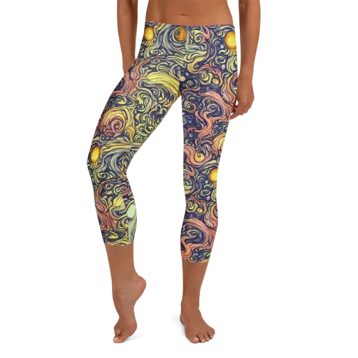 Citron Maelstrom on a Capri Leggings