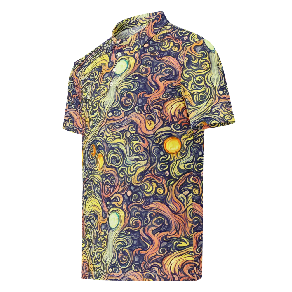 Citron Maelstrom on Men's Slim Fit Polo Shirt — Left Front