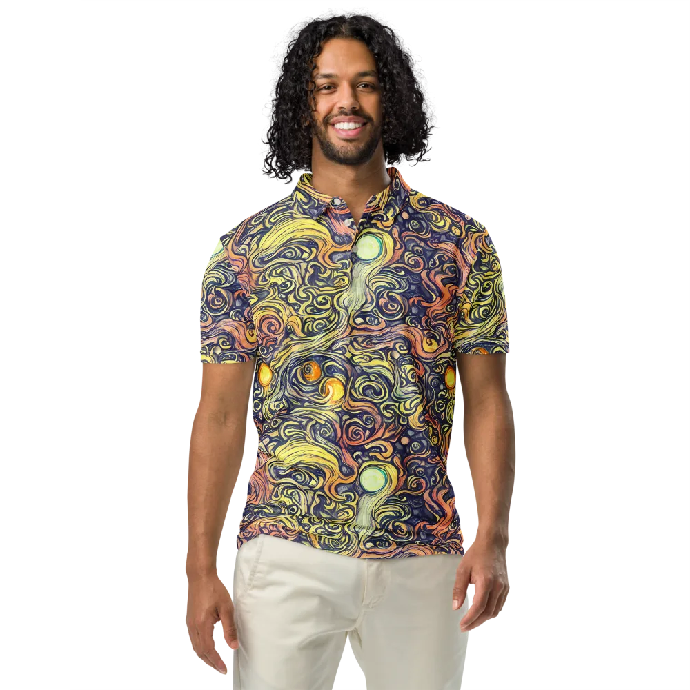 Citron Maelstrom on Men's Slim Fit Polo Shirt — Front