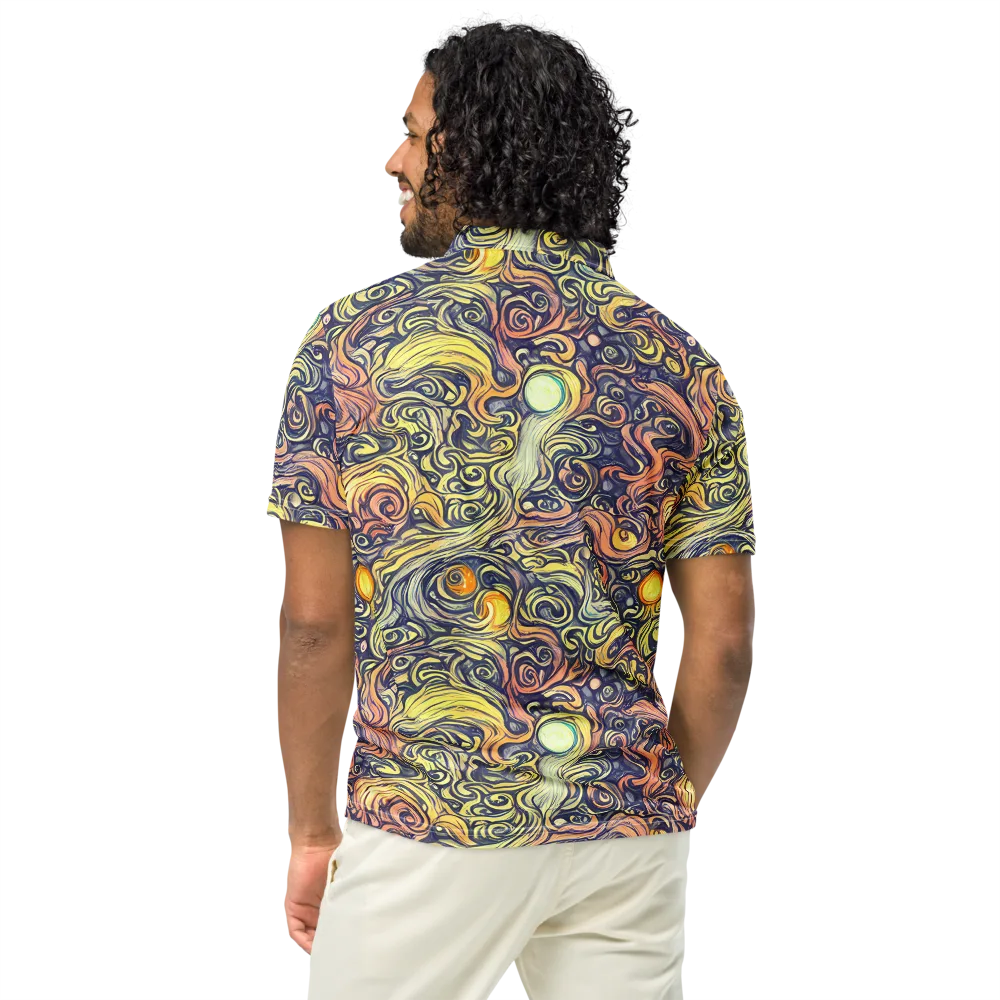 Citron Maelstrom on Men's Slim Fit Polo Shirt — Back