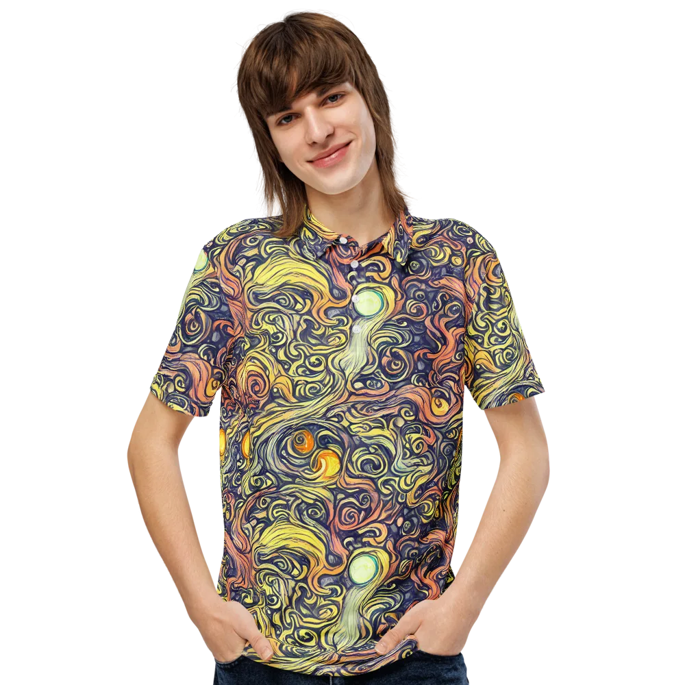 Citron Maelstrom on Men's Slim Fit Polo Shirt — Front