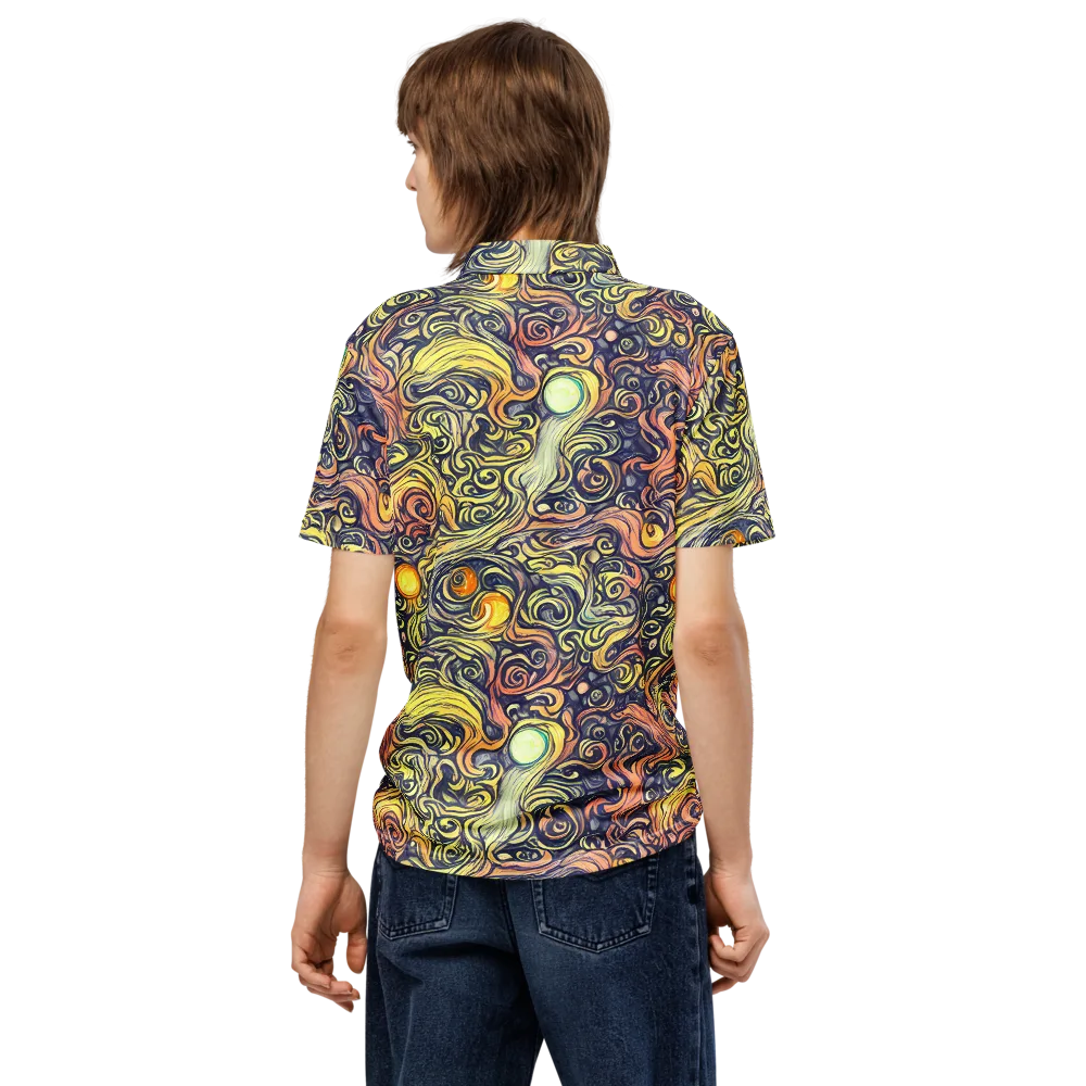 Citron Maelstrom on Men's Slim Fit Polo Shirt — Back