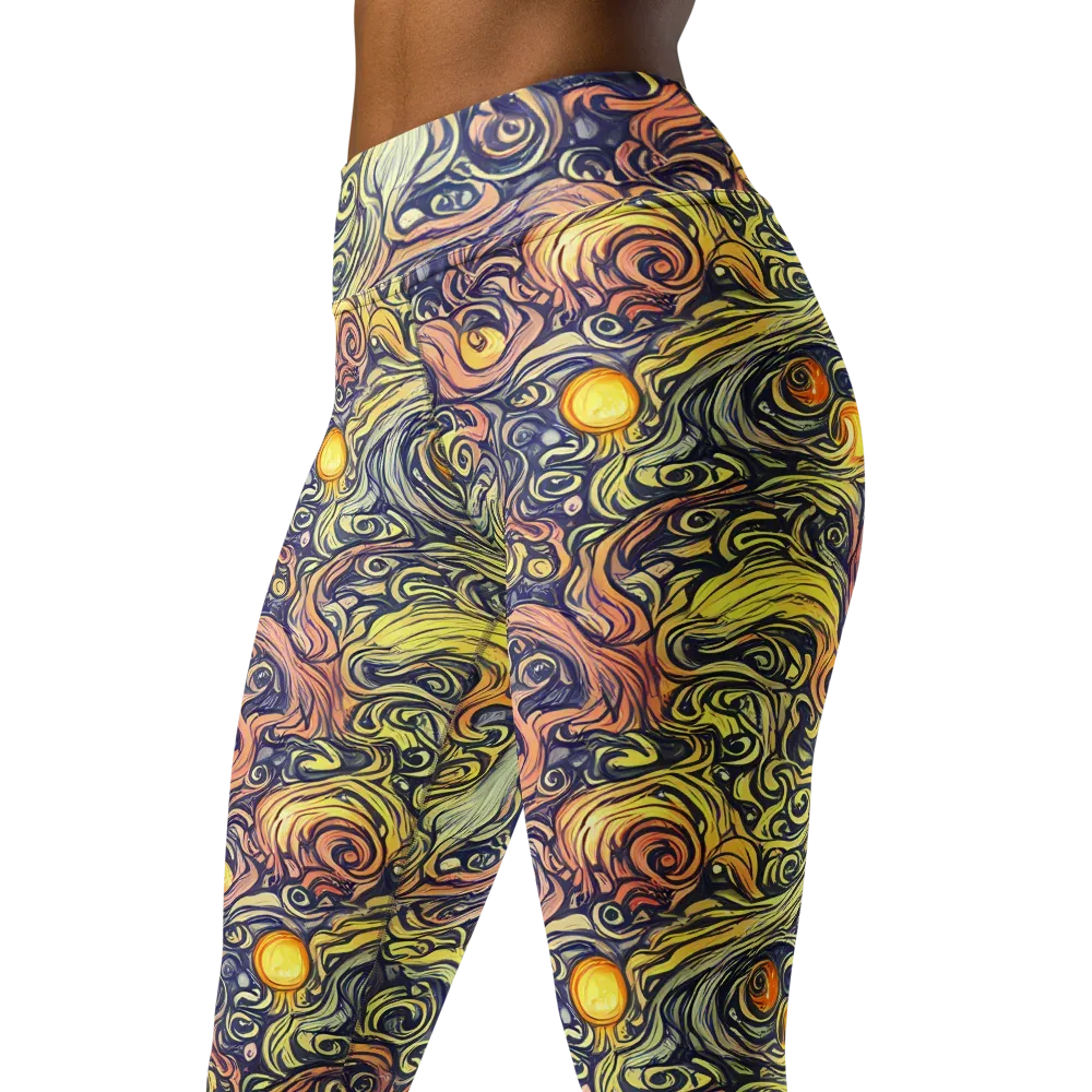 Citron Maelstrom on Yoga Leggings — Left Front