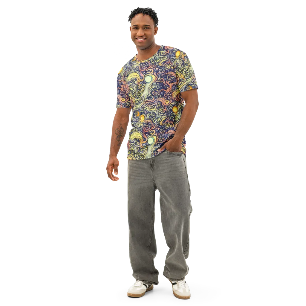 Citron Maelstrom on Men's Cotton Crew Neck T-Shirt — Front
