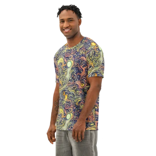 Citron Maelstrom on a Men's Cotton Crew Neck T-Shirt
