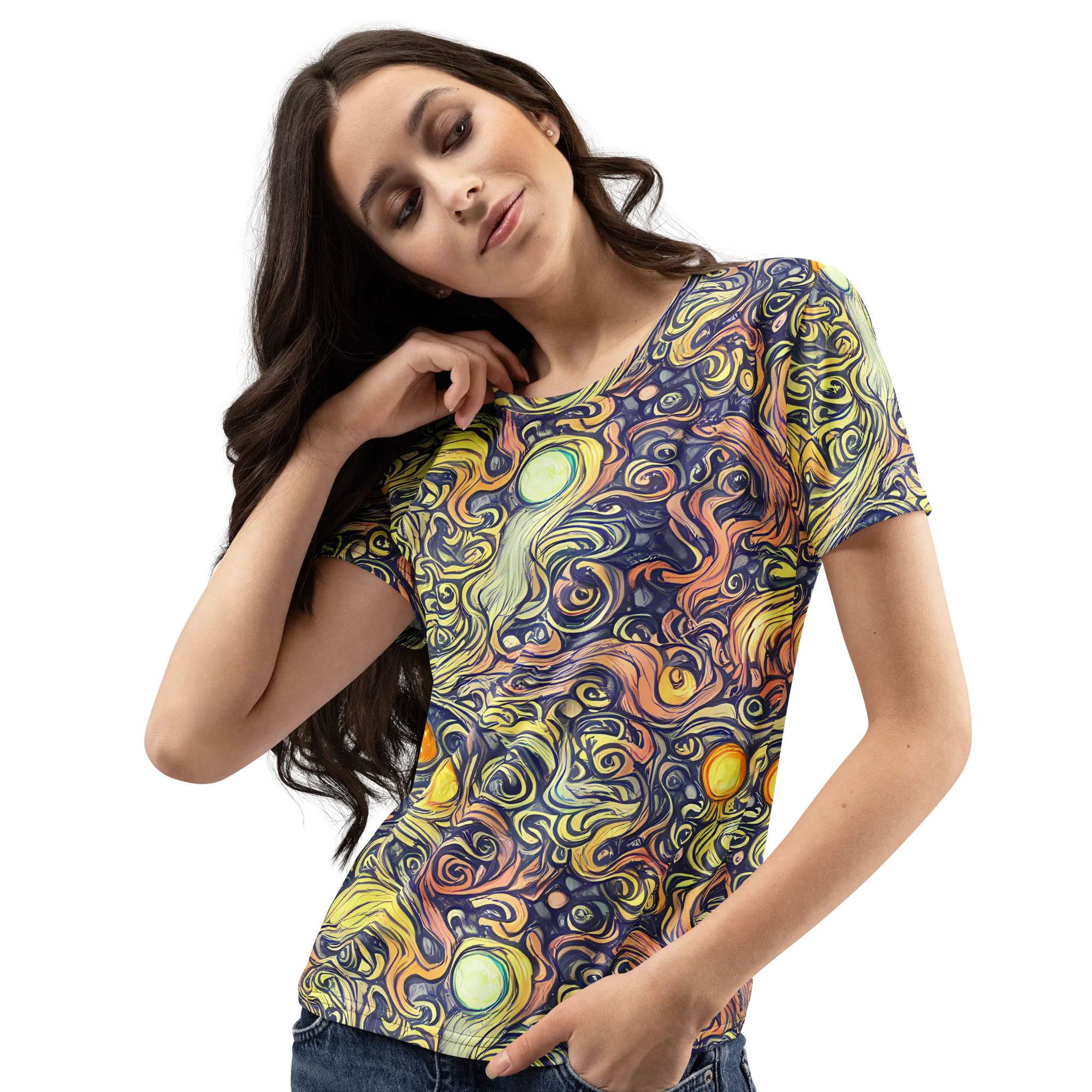 Citron Maelstrom on Women's Crew Neck T-Shirt — Left Front