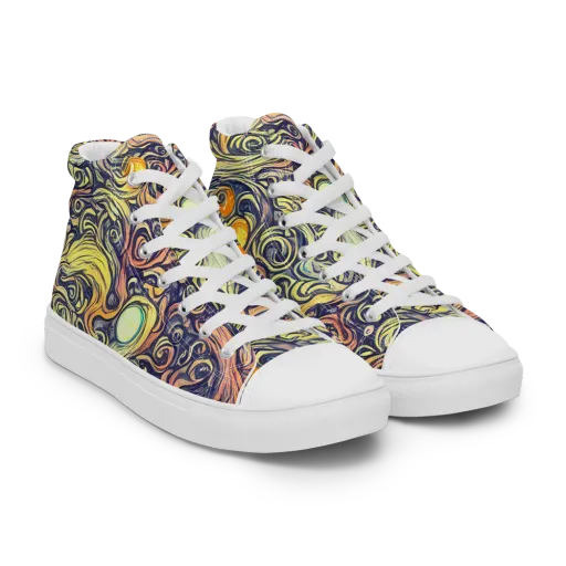 Citron Maelstrom on a Women's High Top Canvas Shoes