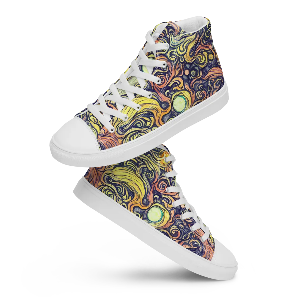 Citron Maelstrom on Women's High Top Canvas Shoes — Front