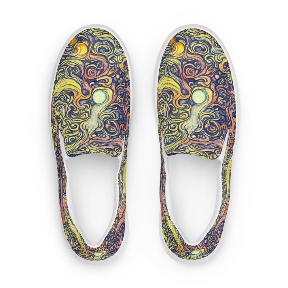 Citron Maelstrom on Men's Slip-On Canvas Shoes — Front