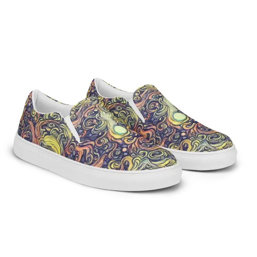 Citron Maelstrom on a Men's Slip-On Canvas Shoes