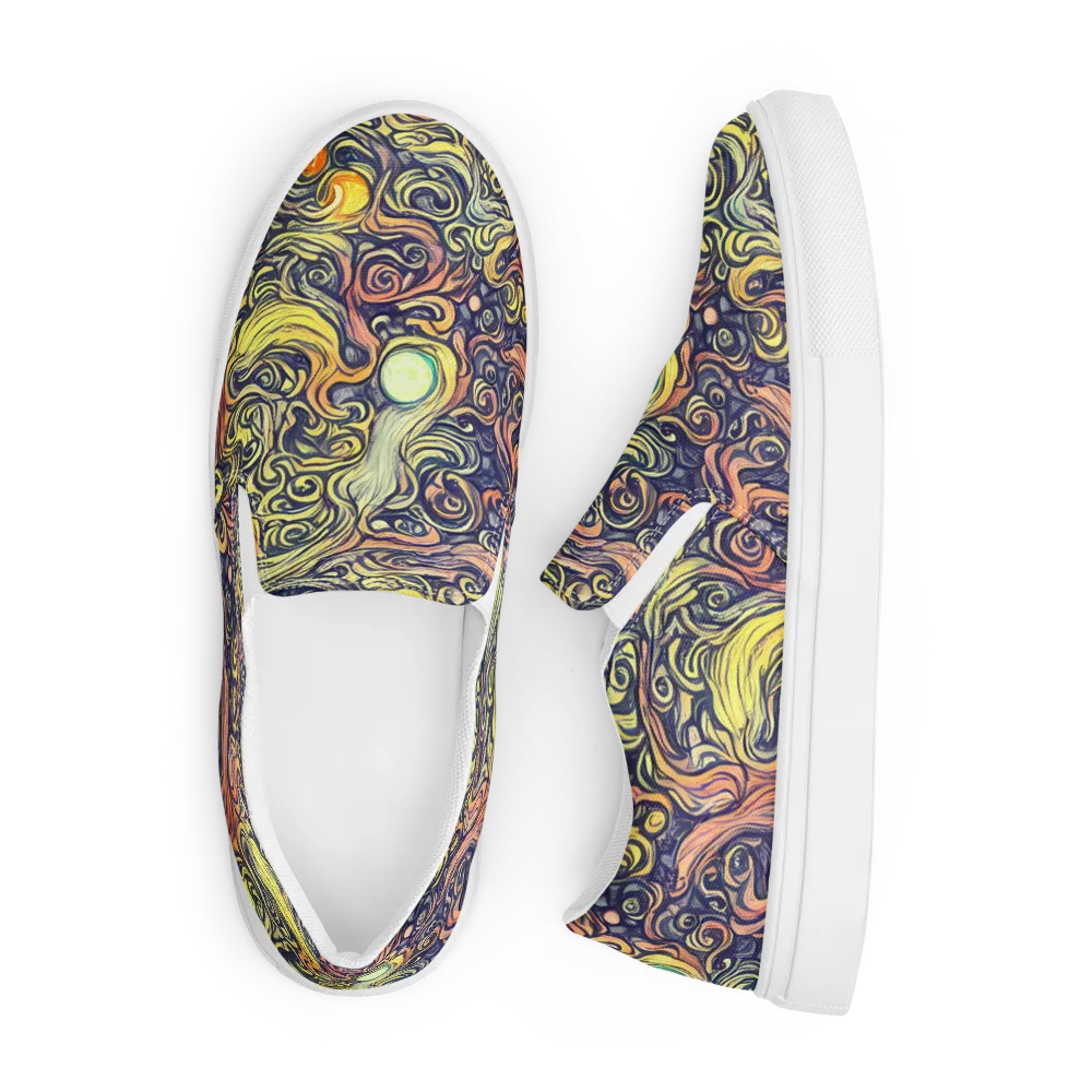 Citron Maelstrom on Men's Slip-On Canvas Shoes — Front