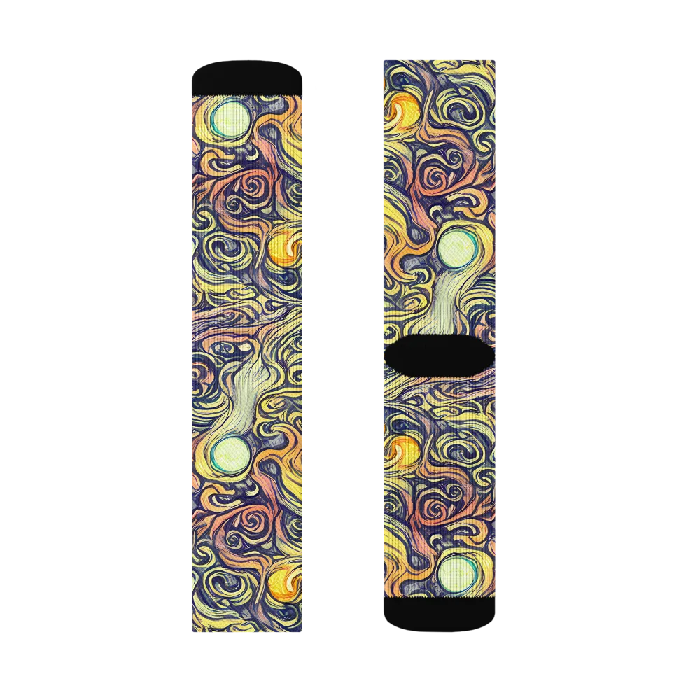 Citron Maelstrom on Socks — Left Sock