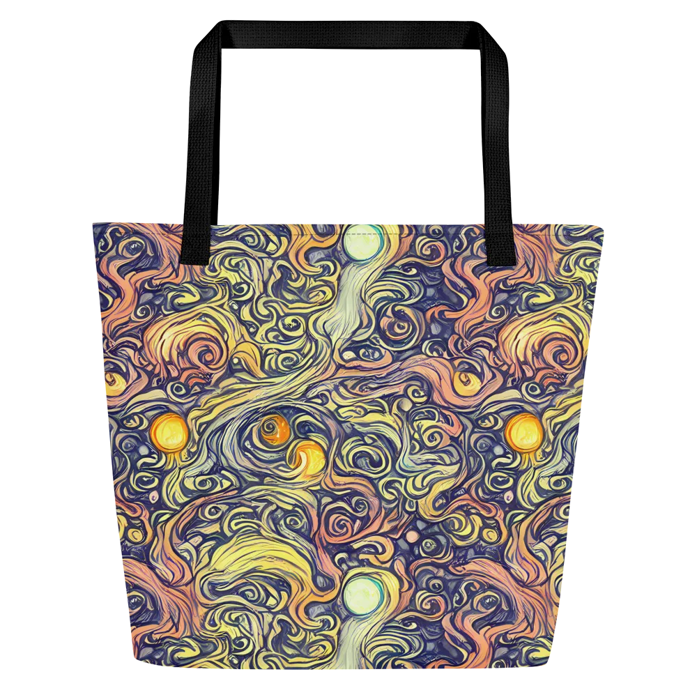 Citron Maelstrom on Large Tote Bag W/ Pocket — Front