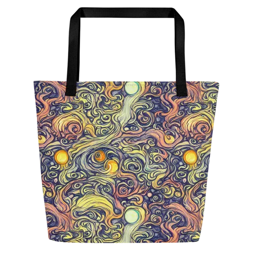 Citron Maelstrom on a Large Tote Bag W/ Pocket