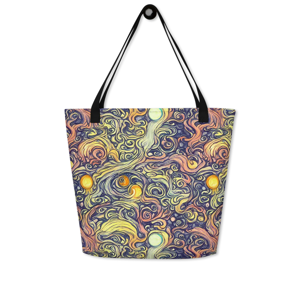 Citron Maelstrom on Large Tote Bag W/ Pocket — Front