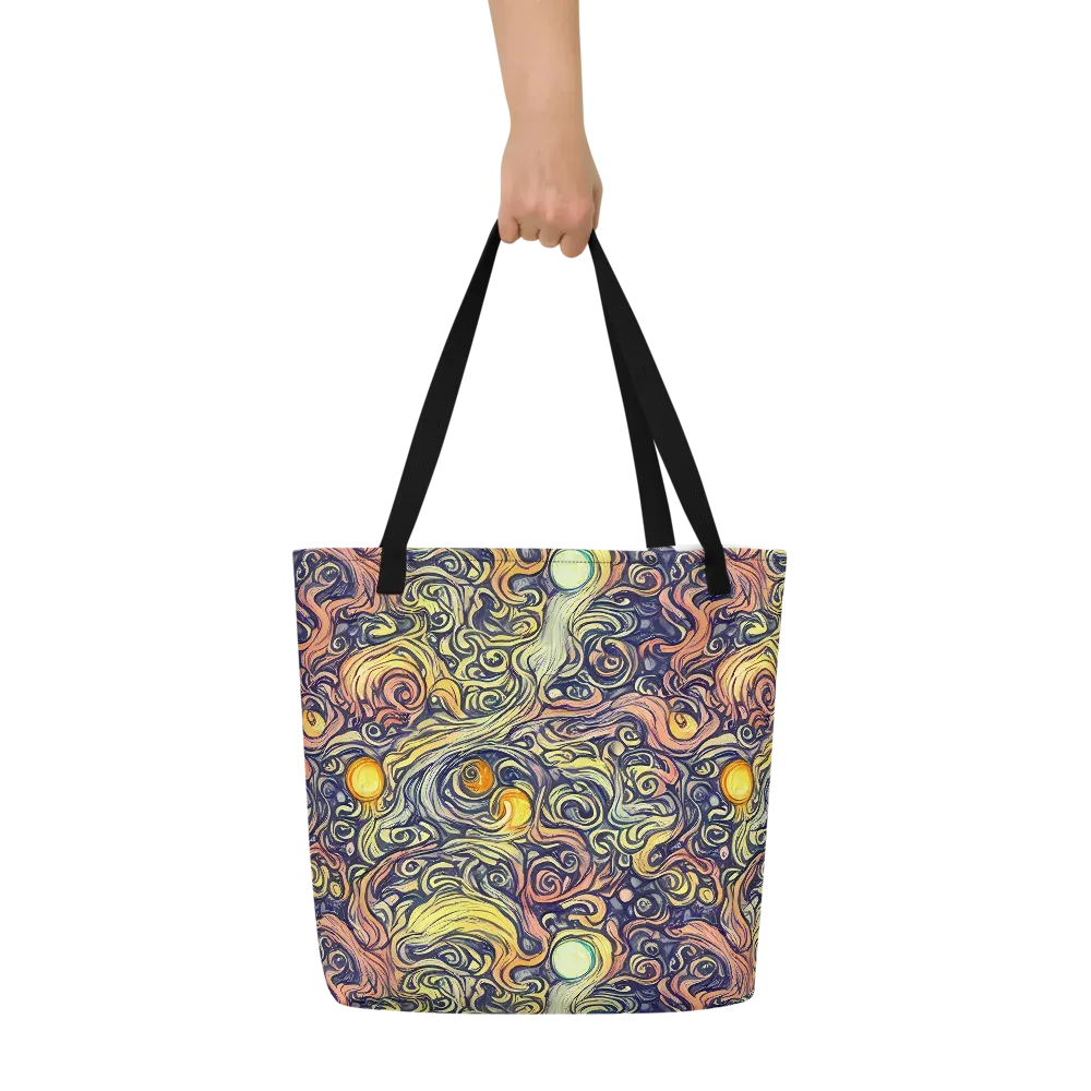 Citron Maelstrom on Large Tote Bag W/ Pocket — Front