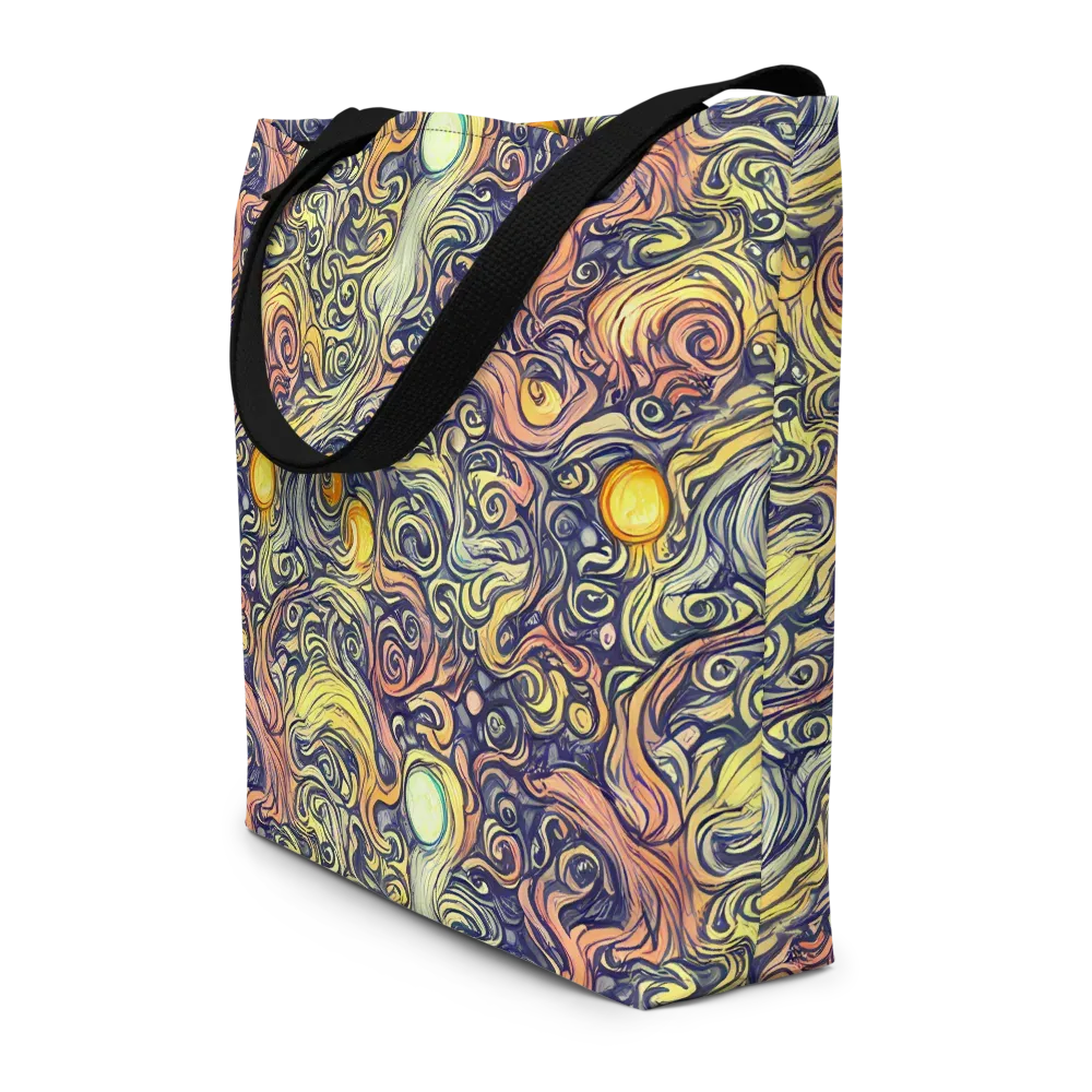 Citron Maelstrom on Large Tote Bag W/ Pocket — Front