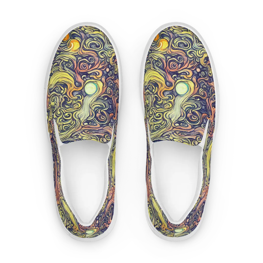 Citron Maelstrom on Women's Slip-On Canvas Shoes — Front