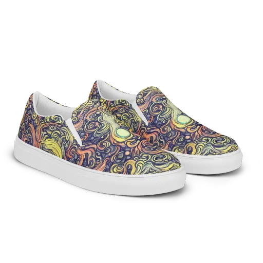 Citron Maelstrom on a Women's Slip-On Canvas Shoes