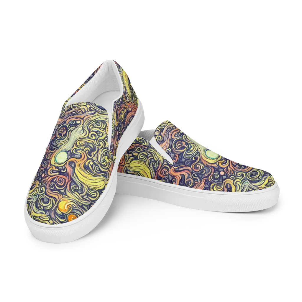 Citron Maelstrom on Women's Slip-On Canvas Shoes — Left Front
