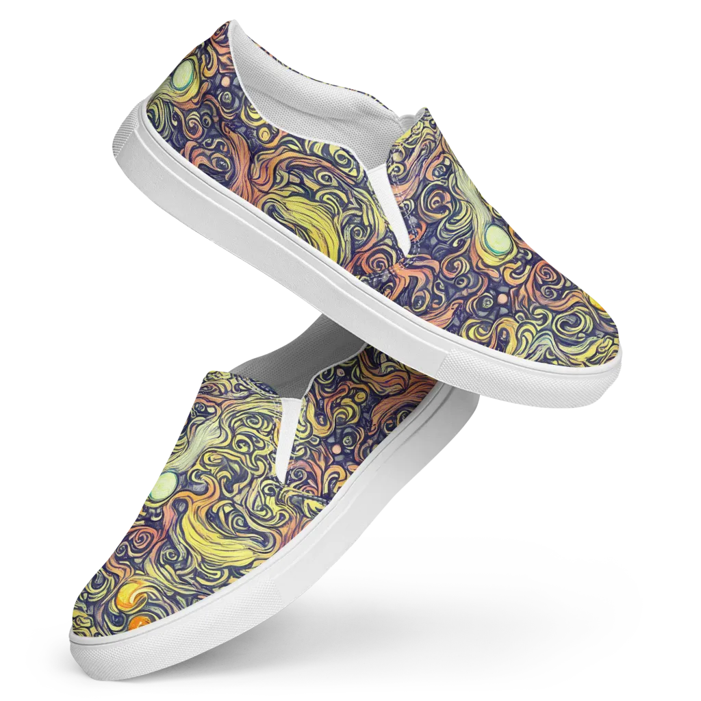 Citron Maelstrom on Women's Slip-On Canvas Shoes — Front