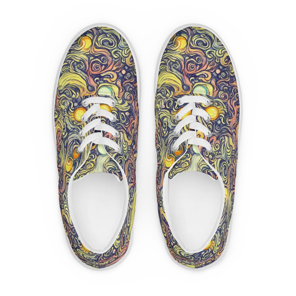 Citron Maelstrom on Men's Lace-Up Canvas Shoes — Front