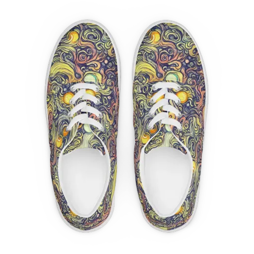 Citron Maelstrom on a Men's Lace-Up Canvas Shoes