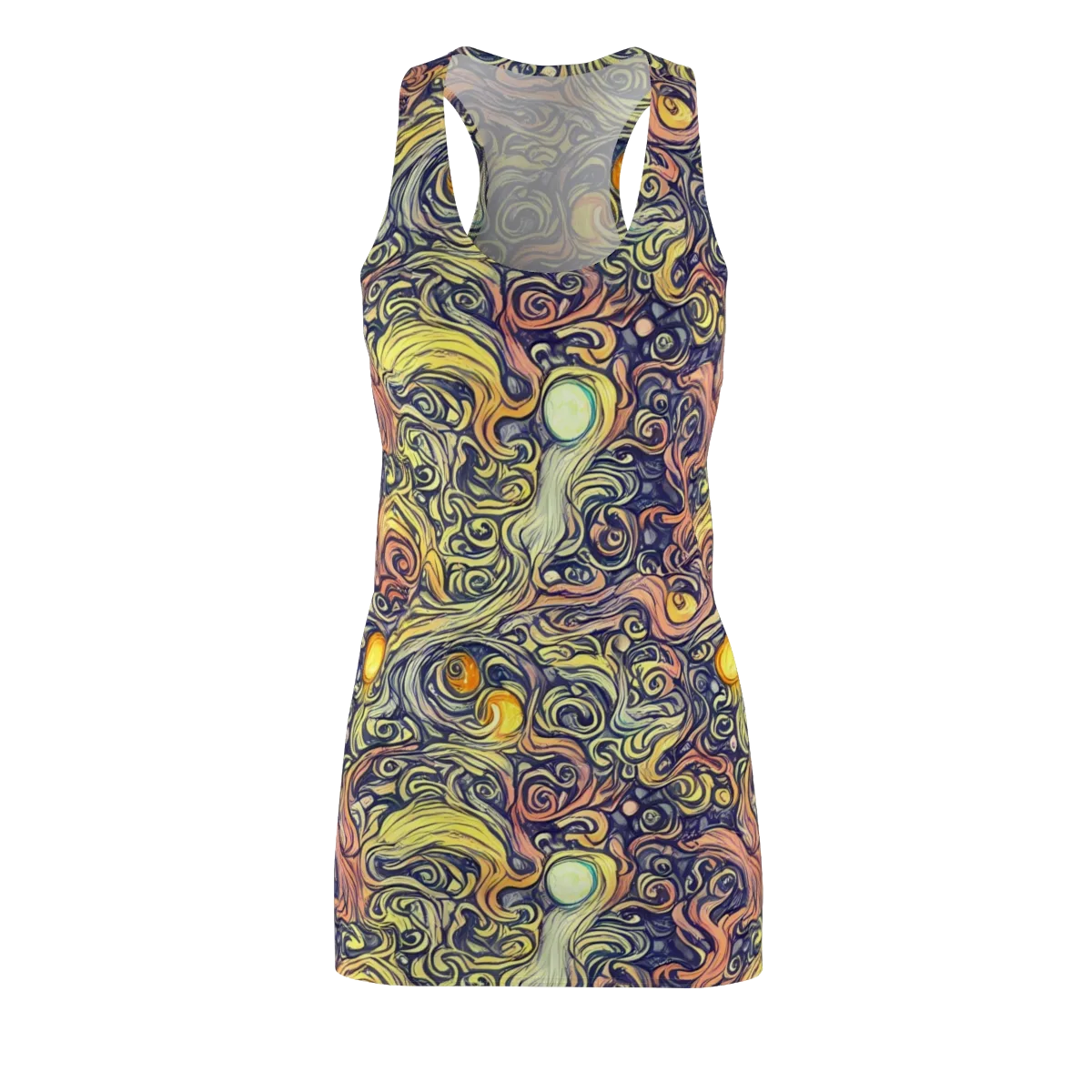 Citron Maelstrom on Racerback Dress — Front