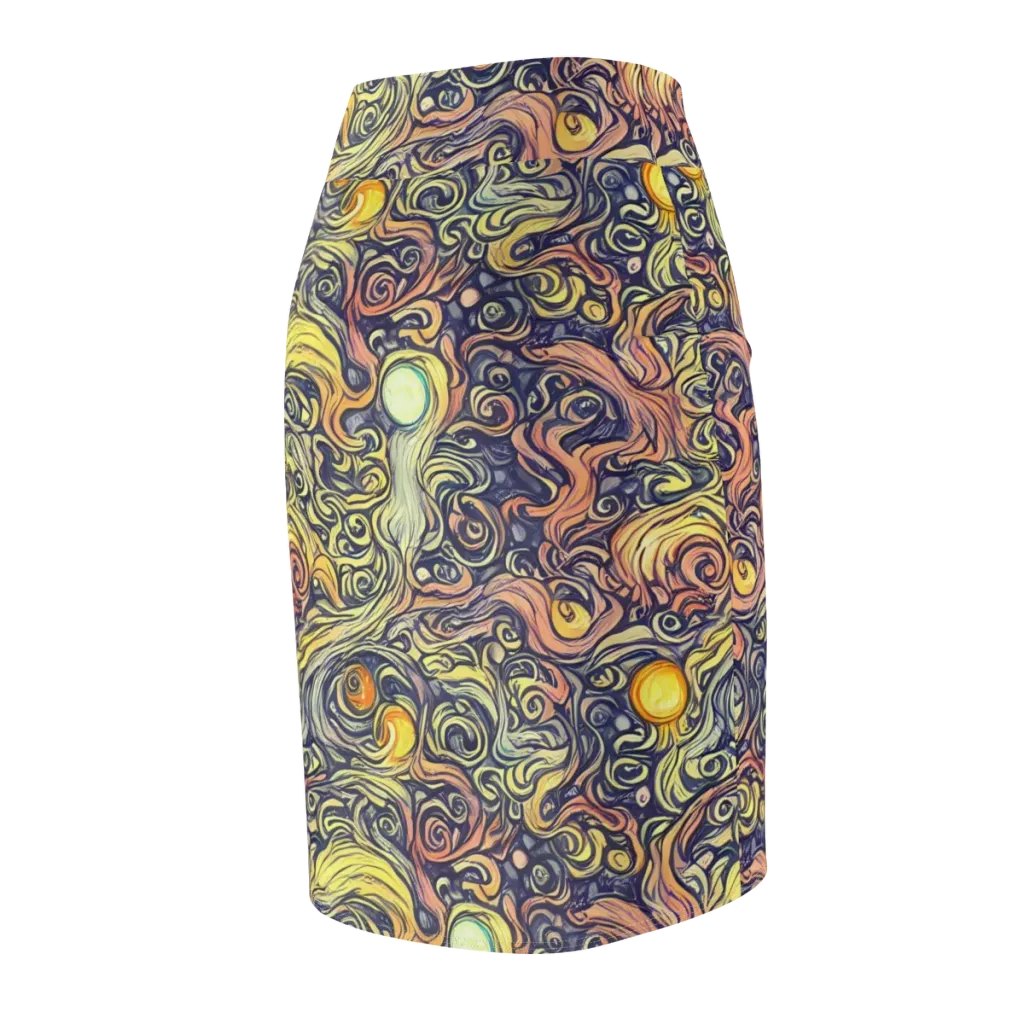 Citron Maelstrom on Pencil Skirt — Back Side