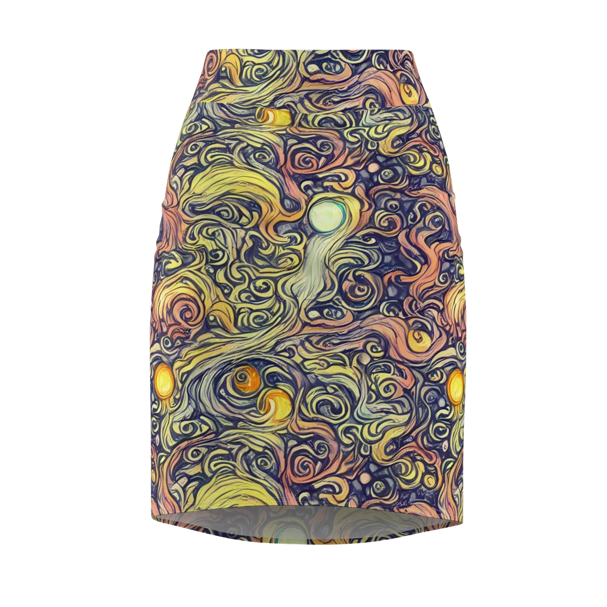 Citron Maelstrom on Pencil Skirt — Front