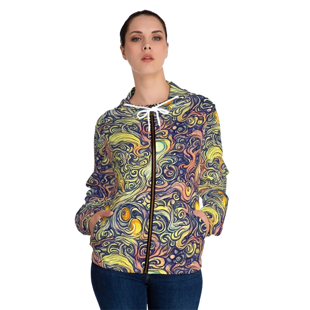 Citron Maelstrom on Women's Full-Zip Hoodie — Front On Person