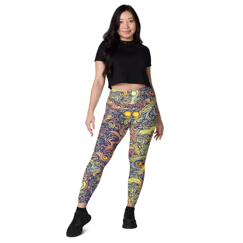 Citron Maelstrom on Leggings with Pockets — Front