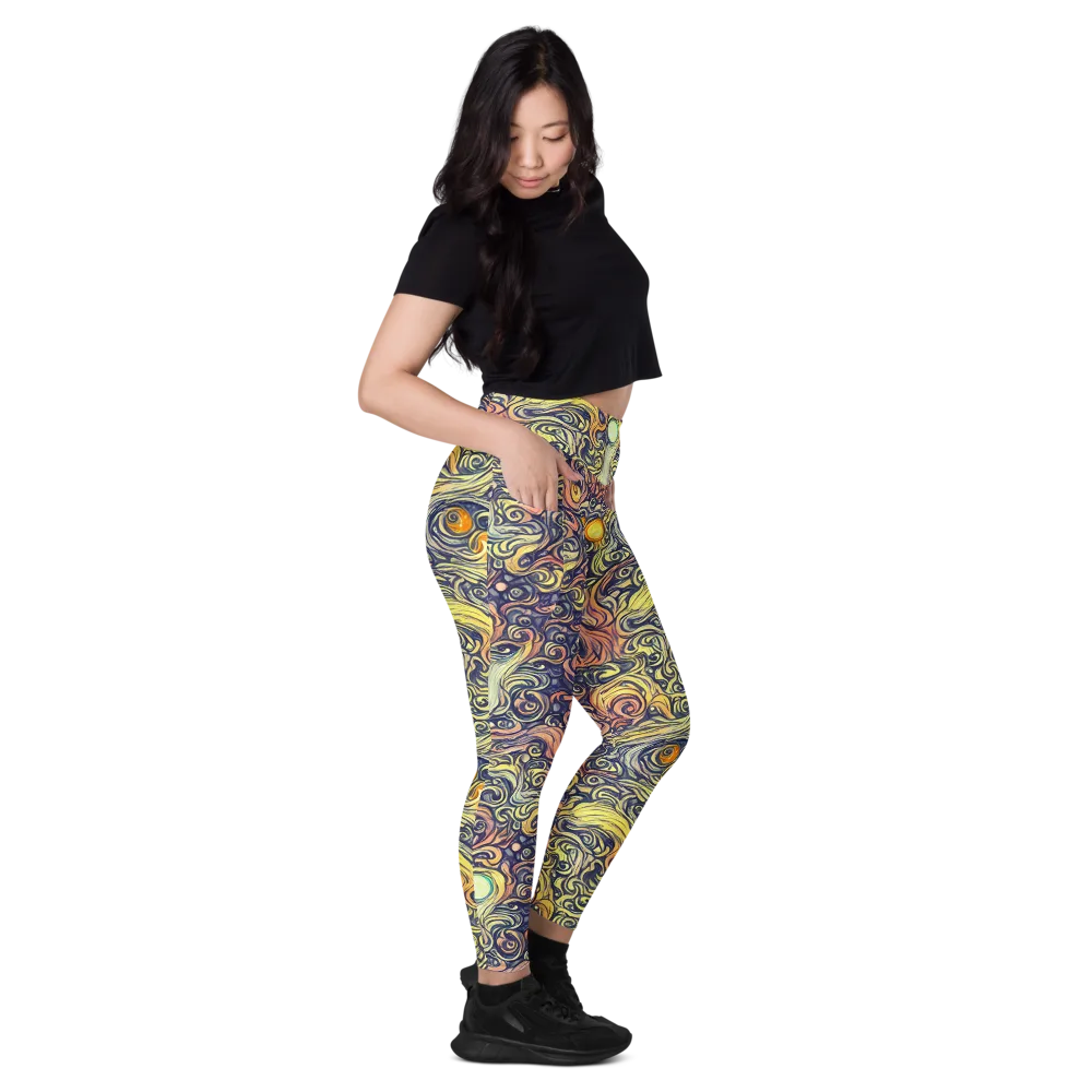 Citron Maelstrom on Leggings with Pockets — Right
