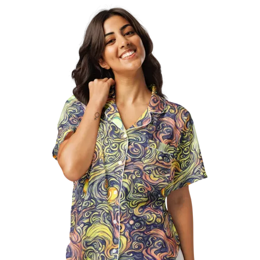 Citron Maelstrom on a Women's Short Sleeve Pajama Top