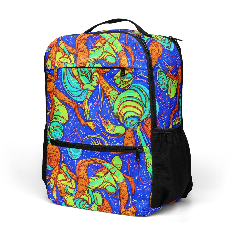 Kinetic Tropics on Utility Backpack — Left Front