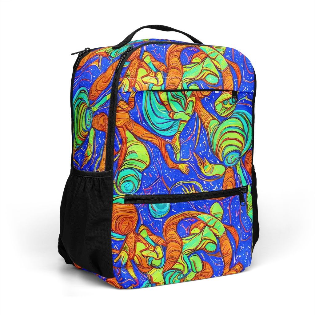 Kinetic Tropics on Utility Backpack — Right Front