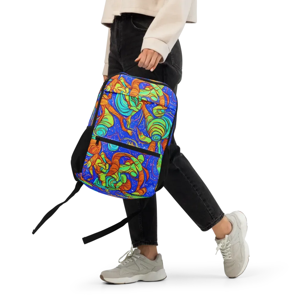 Kinetic Tropics on Utility Backpack — Front