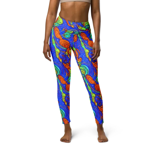 Kinetic Tropics on a Yoga Leggings