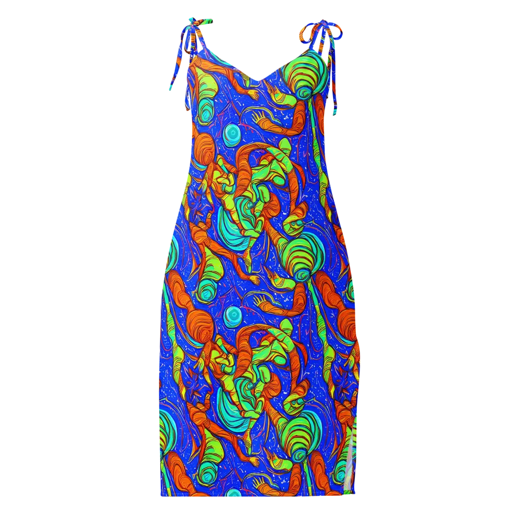 Kinetic Tropics on Slip Dress — Front