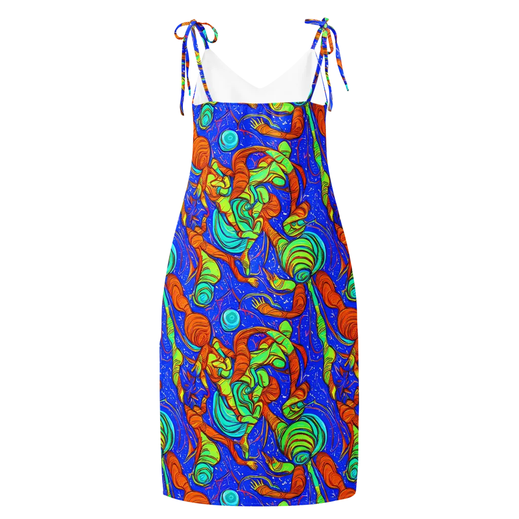Kinetic Tropics on Slip Dress — Back