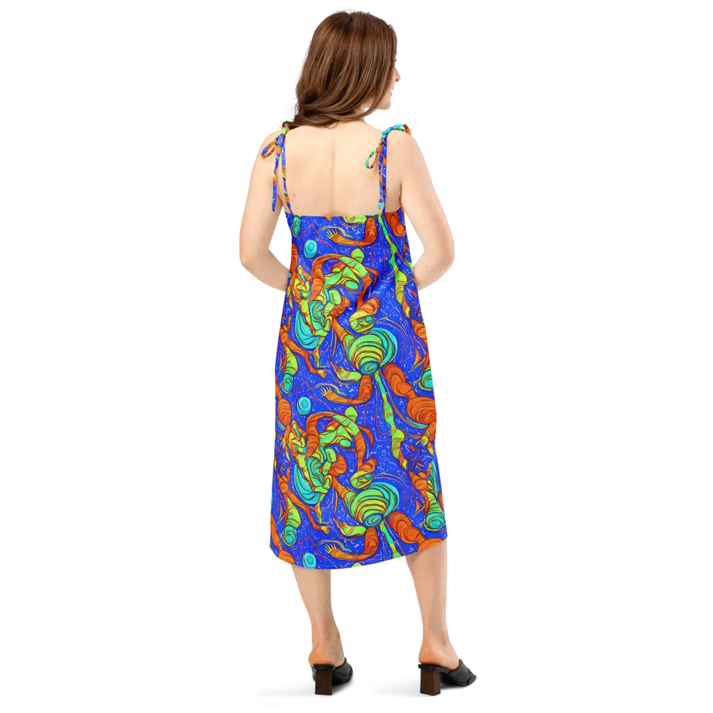 Kinetic Tropics on Slip Dress — Back