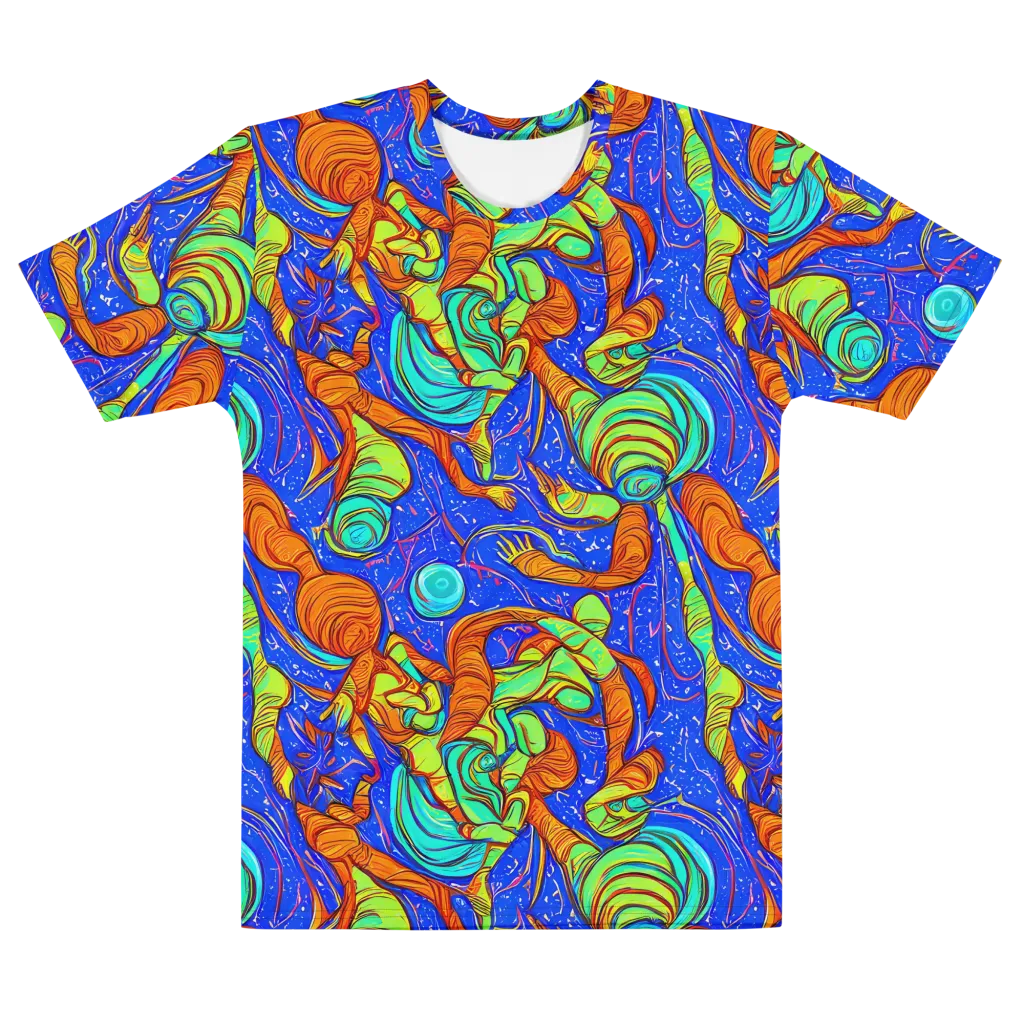 Kinetic Tropics on Men's Cotton Crew Neck T-Shirt — Front