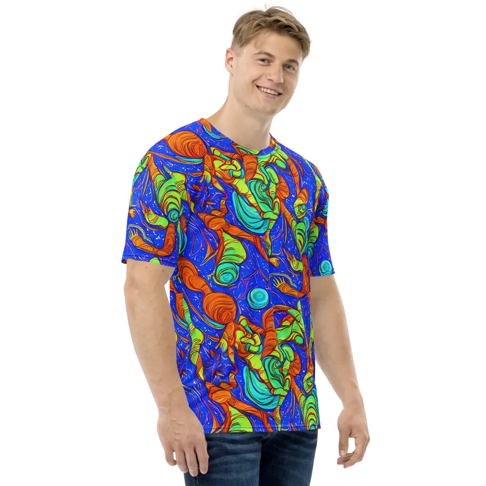 Kinetic Tropics on Men's Crew Neck T-Shirt — Right