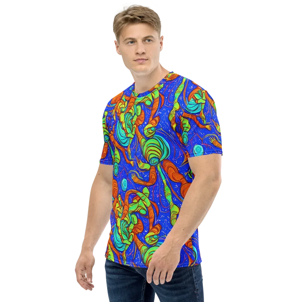 Kinetic Tropics on Men's Crew Neck T-Shirt — Left