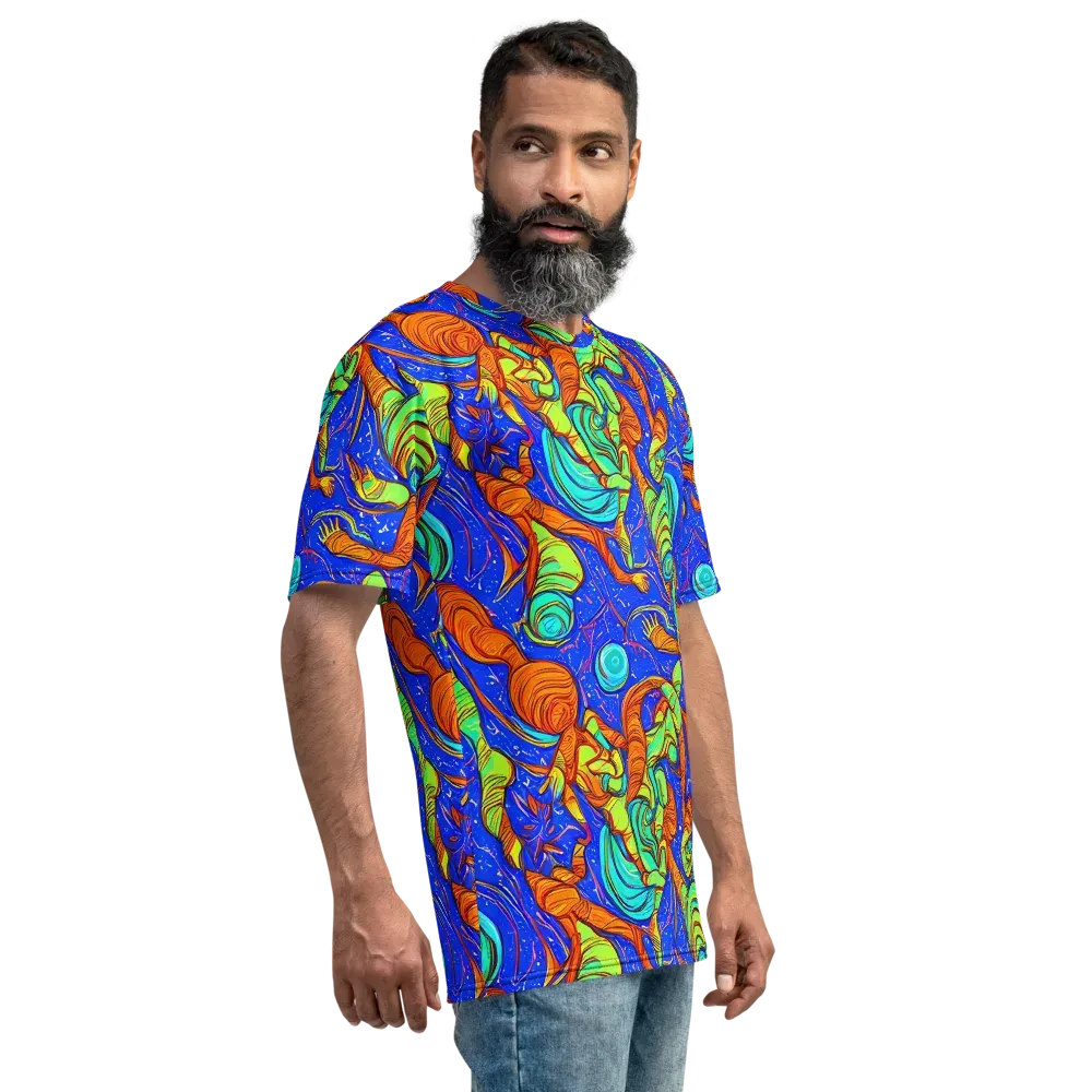 Kinetic Tropics on Men's Crew Neck T-Shirt — Right