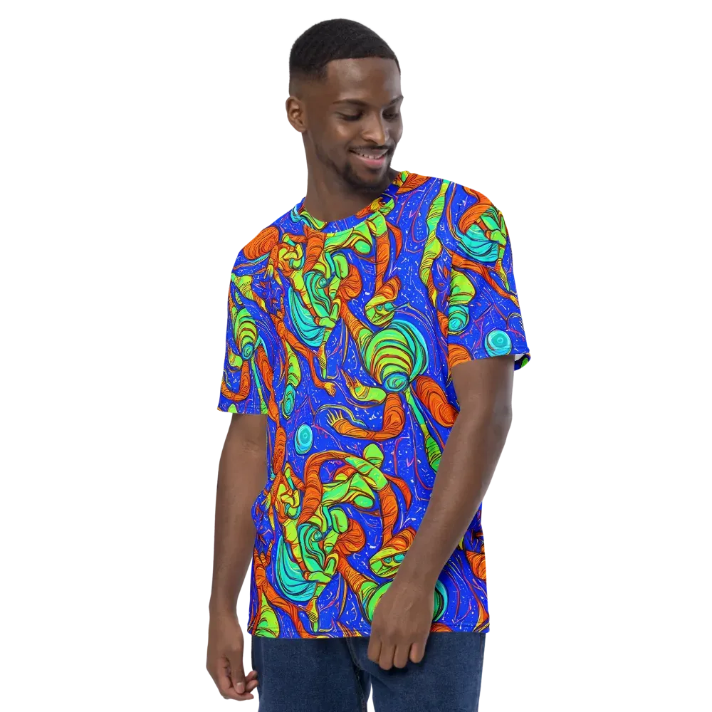 Kinetic Tropics on Men's Crew Neck T-Shirt — Left
