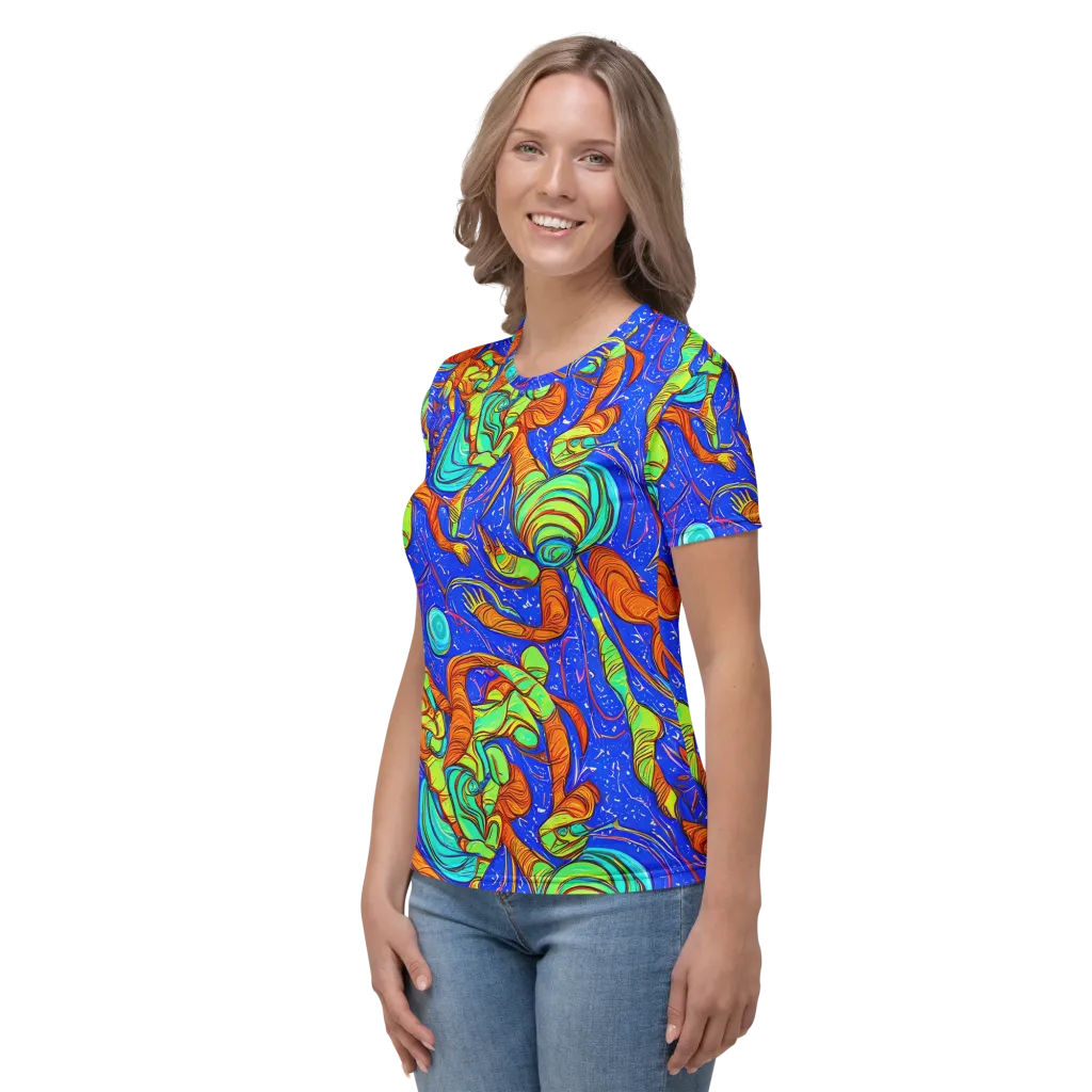 Kinetic Tropics on Women's Crew Neck T-Shirt — Left