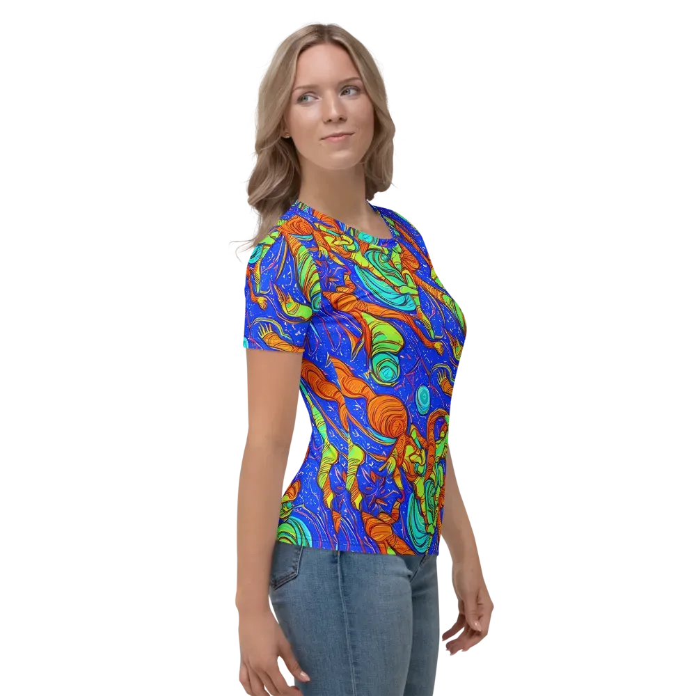 Kinetic Tropics on Women's Crew Neck T-Shirt — Right
